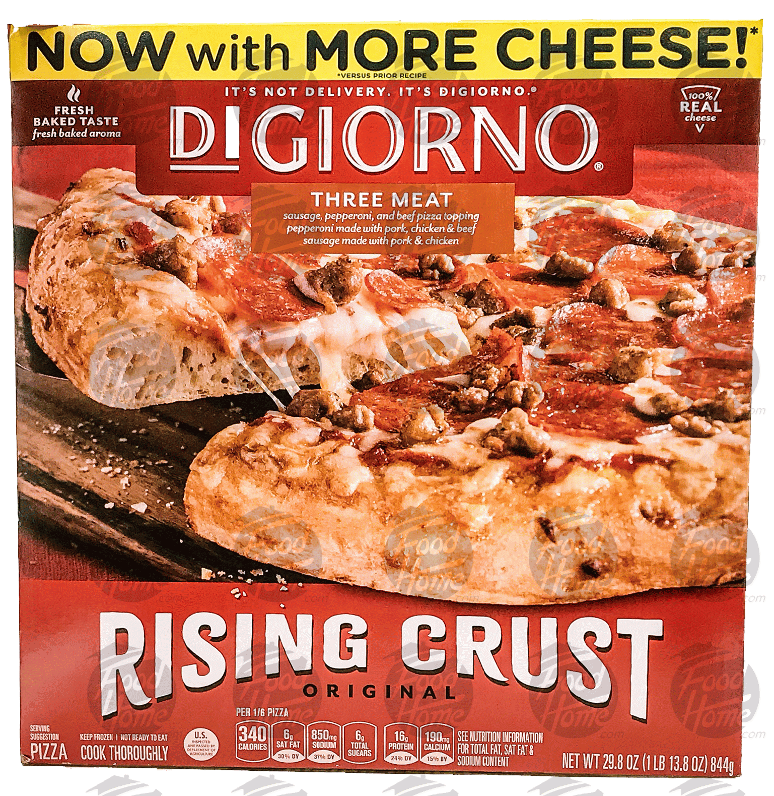 Digiorno Rising Crush three meat; pepperoni, sauasage, beef pizza topping Full-Size Picture